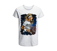 T-Shirt Roger Federer Tennis Uomo Abbigliamento 100%Cotone Taglia da S a XXL
