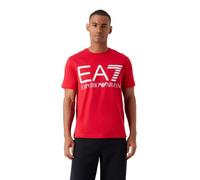 T-Shirt Rossa EA7 Olimpia Milano (Retro con Maxi Logo) S