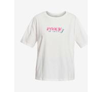 T-shirt Roxy Sand Under The Sky manica corta bianco rosa blu donna - L