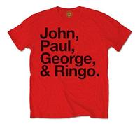 T-Shirt # S Red Unisex # John, Paul, George & Ringo
