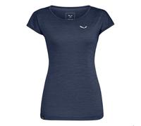 SALEWA Donna PUEZ Melange Dry W S/S Tee T-Shirt, Navy Blazer Melange, 48/42