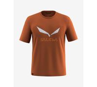 T-shirt Salewa Solid logo Dri-Rel manica corta arancione perlato - S