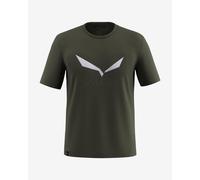 T-shirt Salewa Solid logo Dri-Rel manica corta verde abete - L