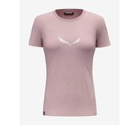 T-shirt Salewa Solidlogo Dri-Release manica corta rosa chiaro donna - 36