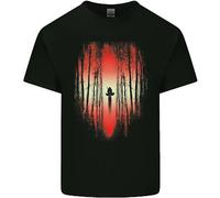 T-Shirt Samurai Per Bambini Ninja Landscape MMA Ragazzi E Ragazze