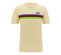 T-shirt Santini X UCI World Champion manica corta bianco crema arcobaleno - XL