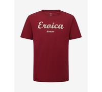T-shirt Santini x Eroica Strada manica corta rosso granata - XXL
