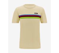 T-shirt Santini X UCI World Champion manica corta bianco crema arcobaleno - S