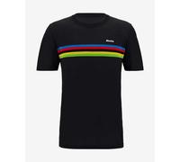 T-shirt Santini X UCI World Champion manica corta nera arcobaleno - XXS