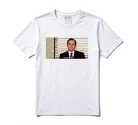 T-Shirt Scena I'm Dead Inside Meme Michael Scott The Office | Girocollo 100% Cotone (IT, Testo, S, Regular, Regular, Standard, Bianco)