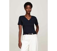 Tommy Hilfiger Slim Cody Short Sleeve V Neck T-shirt Blu XS Donna