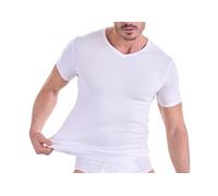 Navigare Set 3 T-Shirt Uomo Cotone bielastico mezza manica girogola e scollo a V Bianco/Nero