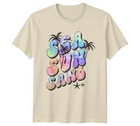 T-shirt Sea Sun Sand Tie Dye per le vacanze estive