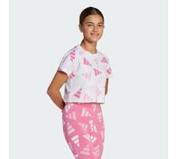 adidas Essentials Logo Celebration Jr - T-Shirt - bambina 11-12A White/Pink junior Better Cotton Initiative