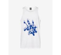 T-shirt senza maniche Oakley Waterscape Hibiscus bianco blu - XL
