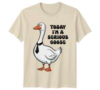 T-shirt Serious Goose - Oca divertente con cravatta - Oggi sono un'oca seria