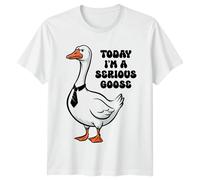 T-shirt Serious Goose - Oca divertente con cravatta - Oggi sono un'oca seria