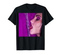 T-Shirt Sexy Lips - Labbra Rosse Lucide Pop Art in Viola Maglietta