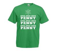 T-Shirt Sheldon Knock Knock Penny Maglietta Ispirata Big Bang Theory Uomo (Medium, Verde)