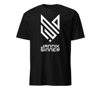 T-Shirt Sinner | Sport | Tshirt Tennis Sinner | Tennis | Cadeau | Anniversario | Sinner Tennis | Jannik Sinner Italie, nero, L