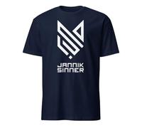 T-Shirt Sinner | Sport | Tshirt Tennis Sinner | Tennis | Cadeau | Anniversario | Sinner Tennis | Jannik Sinner Italie, Navy, L