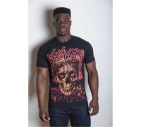 Slayer Crowned Skull, Maglietta da Uomo L Nero (Black)