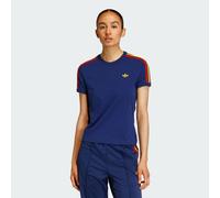 T-SHIRT SLIM 3 STRIPES Dark Blue / Team Power Red 2 / Crew Yellow L