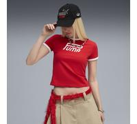 T-shirt slim con grafica FUTURE.PUMA.ARCHIVE da donna, Abbigliamento, Rosso, L L