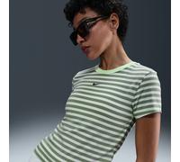 T-shirt slim fit a righe Nike Sportswear Chill Knit - Donna - Verde L (IT 48-50)