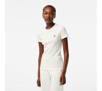 T-shirt Lacoste Basic manica corta bianco donna - 42