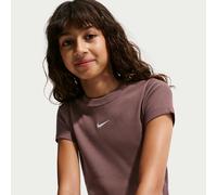 T-shirt slim fit corta a costine Nike - Ragazza - Viola M