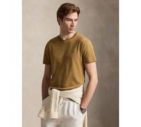 T-shirt Slim Fit personalizzata in morbido cotone Marrone S Tinta unita