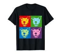 T-shirt sorridente PItbull Squares American Pit Bull Terrier Maglietta