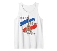 T-shirt souvenir Oh La-La Je T'aime Bonjour Paris France Canotta