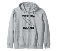 T-Shirt Souvenir Stile Collegiale Victoria Island Bold Felpa con Cappuccio