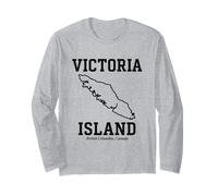 T-Shirt Souvenir Stile Collegiale Victoria Island Bold Maglia a Manica