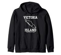 T-Shirt Souvenir Victoria Island, Columbia Britannica, Canada Felpa con Cappuccio
