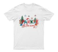T-shirt Sparkle All The Way unisex regalo retrò divertente donna vintage uomo