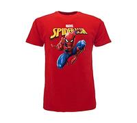 T-Shirt Spiderman Originale Spider-Man Uomo Ragno Ufficiale. Prodotto su Licenza. Taglie per Bambino e Adulto. Rossa. (M)