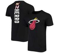 T-Shirt Sport Basket Jersey Miami Heat No.14 Jersey Uomo NBA Mezza Manica Outdoor Casual Maglia Manica Corta,S
