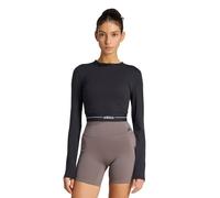 adidas - Training Hyperglam - Top a maniche lunghe nero con logo lineare L