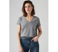 T shirt squadrata con scollo a V Blu / Triblend Header Gray levi > clothing > women