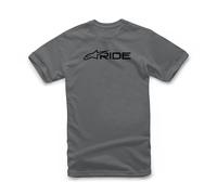 T-shirt SS da uomo in cotone Alpinestars ~ Ride 3.0 nero antracite