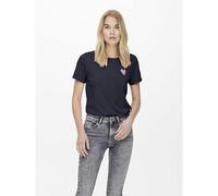 T-shirt stampa piccolo cuore davanti Blu S Tinta unita