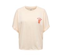 T-shirt stampata maniche corte Beige L Message