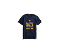 T-shirt stampate ADRO Believe in Yourself per uomo e donna (RNR-S35-BEL-NB_Navy_S)