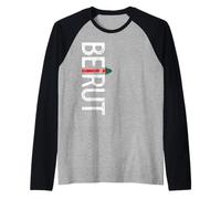 T-Shirt Stile Beirut Lebanon Design Beirut Libano Maglia con Maniche Raglan