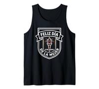 T-Shirt Stile Escudo - Feliz Día de la Mujer Emblema Retro Canotta