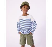 T-shirt stile marinaio in cotone a righe Blu 8 anni - 126 cm A righe