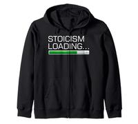 T-Shirt Stoicism Loading Progress Bar Felpa con Cappuccio